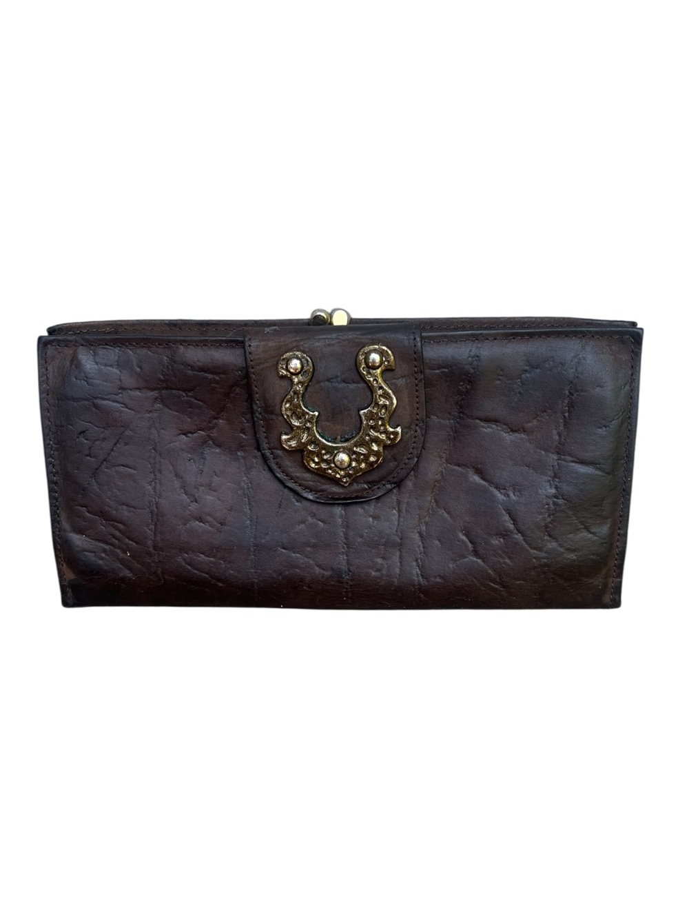 Vintage Rolfs Brown Leather long clutch  Wallet